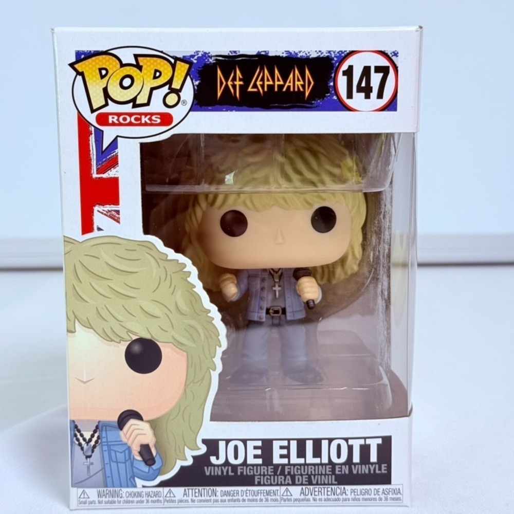 Funko Pop Rocks Def Leppard Joe‎ Elliott 147 Vinyl Figure New